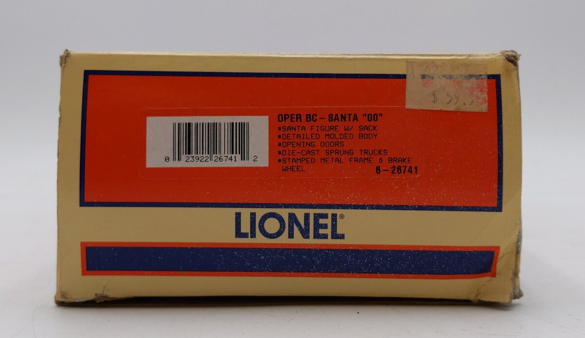Lionel 6-26741 O Gauge Operating Santa Boxcar LN/Box