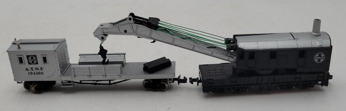Bachmann 56-1210-02 N Scale Santa Fe 250 Ton Crane & Boom Car LN/Box