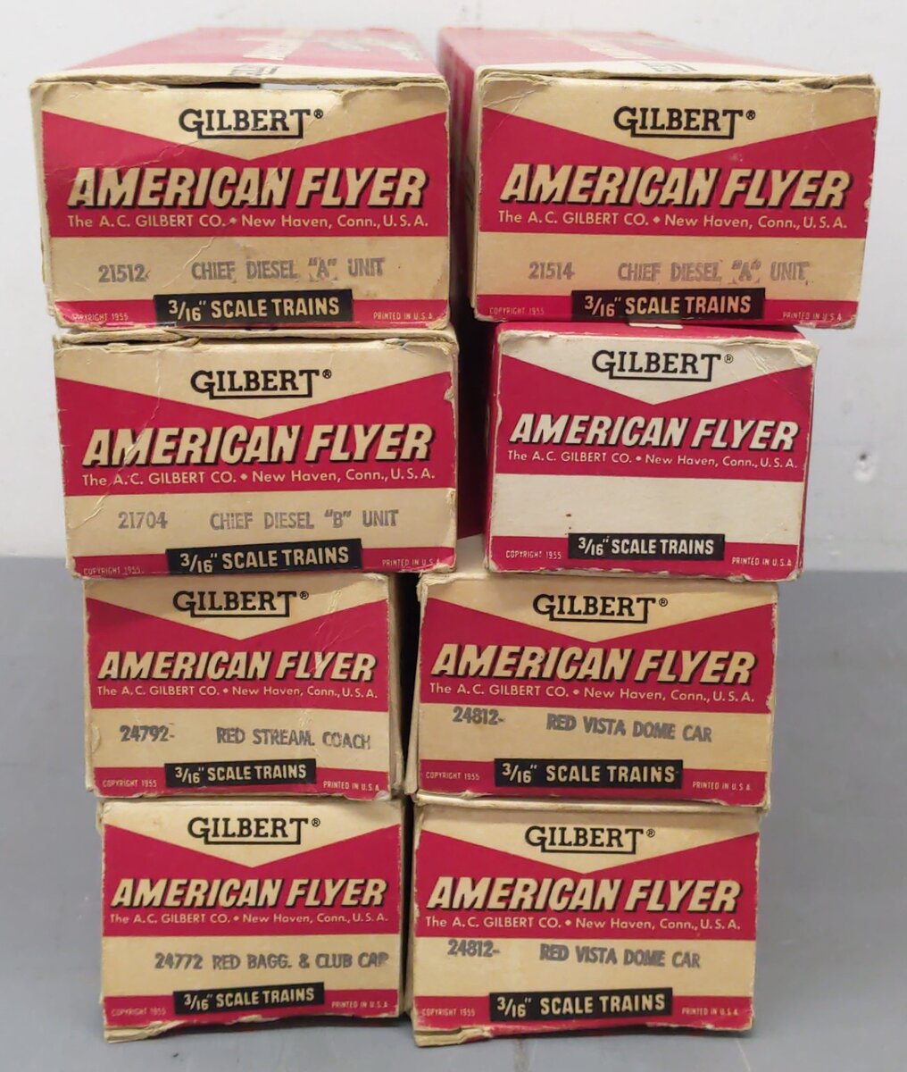 American Flyer 20083 Vintage S Santa Fe Chief Diesel Passenger Set VG/Box