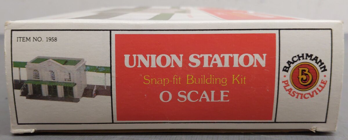 Bachmann 1958 O Plasticville Union Station Snap-Fit Classic Building Kit EX/Box