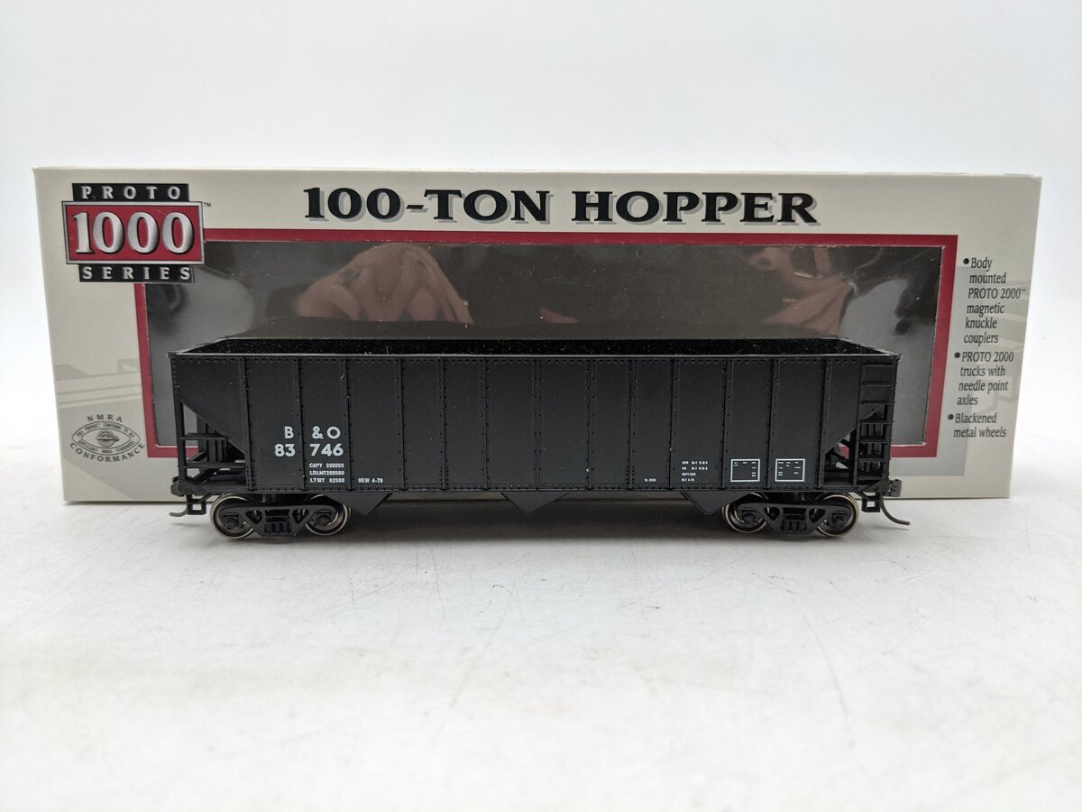 Proto 1000 23935 HO Scale Baltimore & Ohio 100-Ton 3-Bay Hopper EX/Box