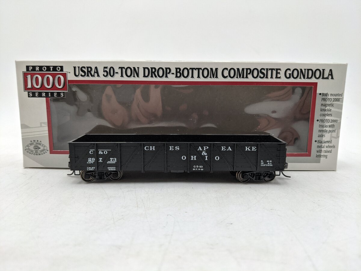 Proto 1000 23952 C&O USRA 50-Ton Drop-Bottom Composite Gondola #29773 EX/Box
