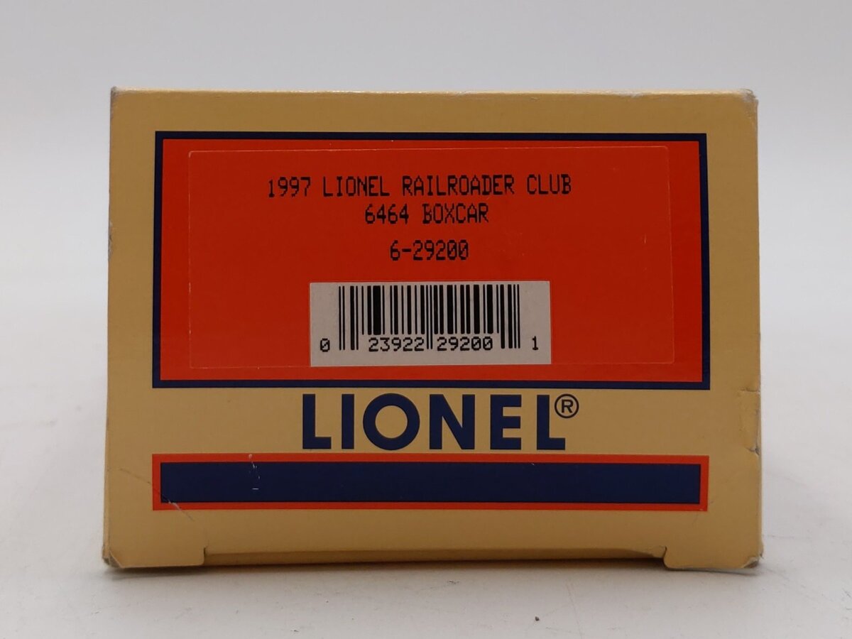 Lionel 6-29200 1997 Lionel Railroader Club 6464 Boxcar EX/Box