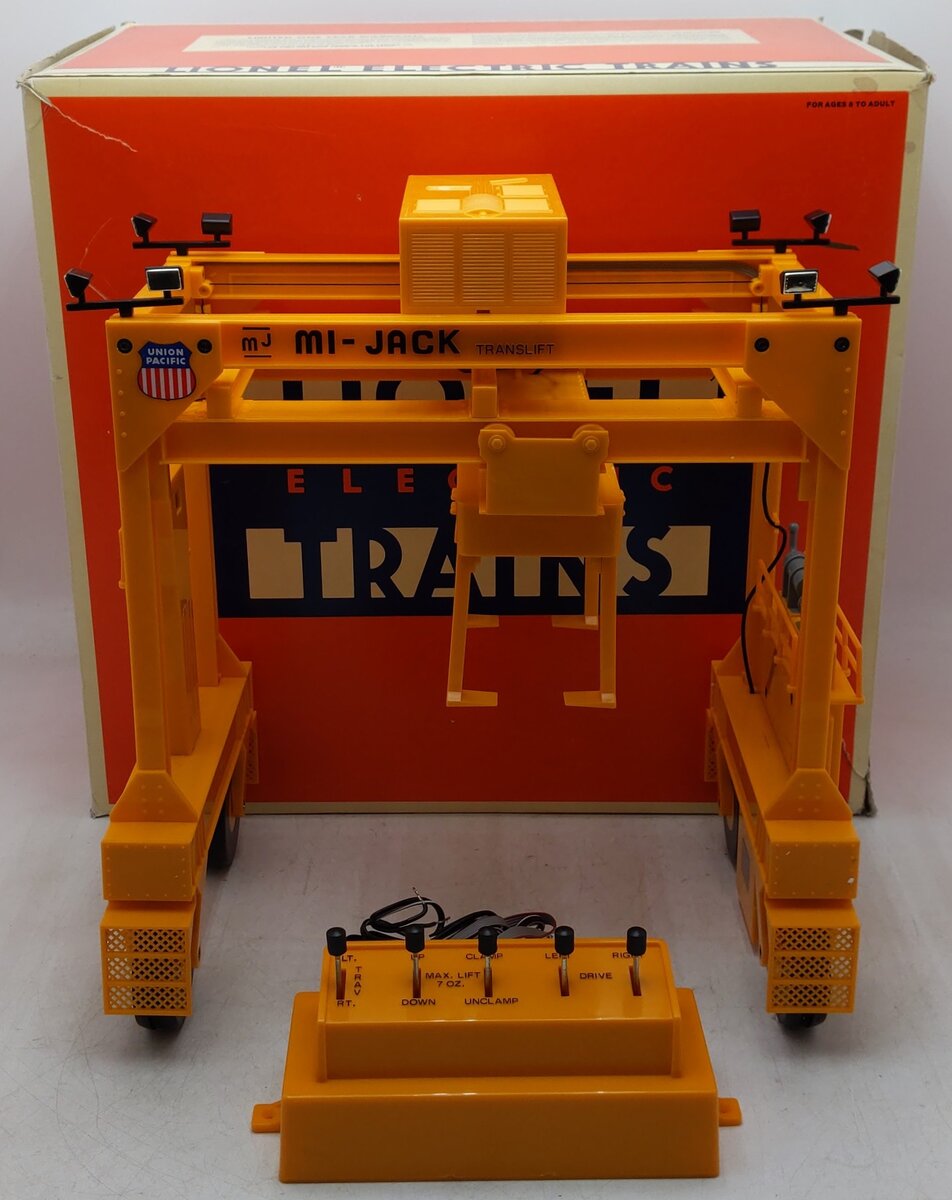 Lionel 6-12741 O Gauge Union Pacific Intermodal Crane Mi-Jack Translift EX/Box