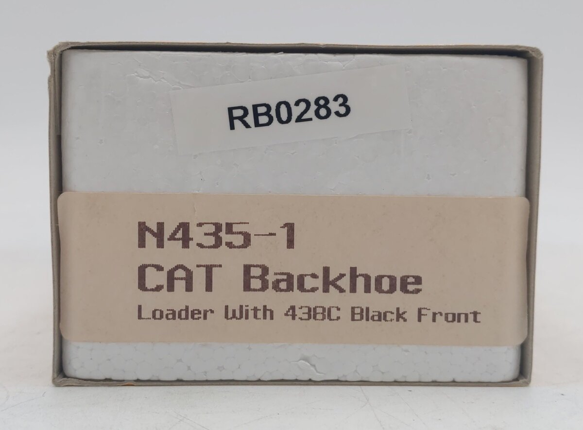NZG 435/1 1:50 Die-Cast Caterpillar Backhoe Loader w/438C Black Front System EX/Box