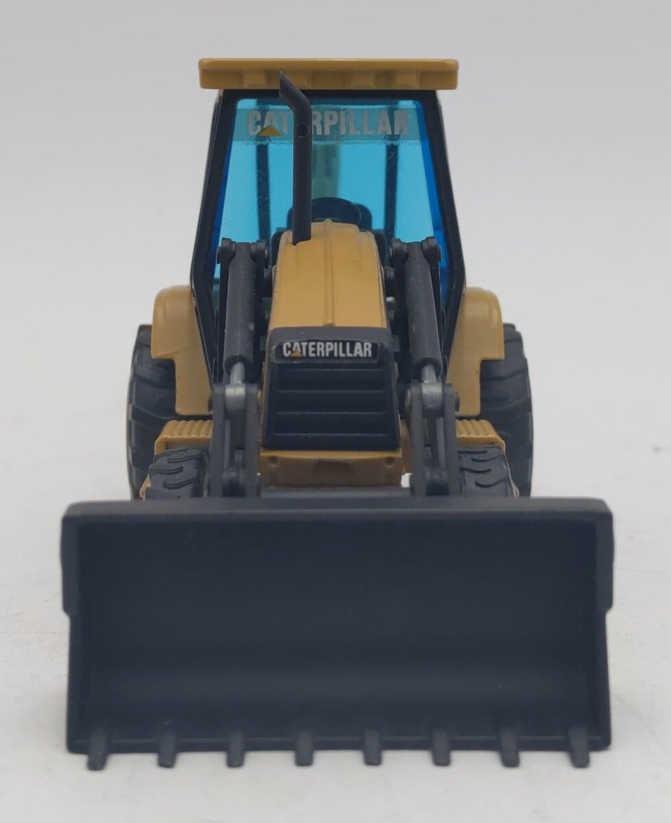 NZG 435/1 1:50 Die-Cast Caterpillar Backhoe Loader w/438C Black Front System EX/Box