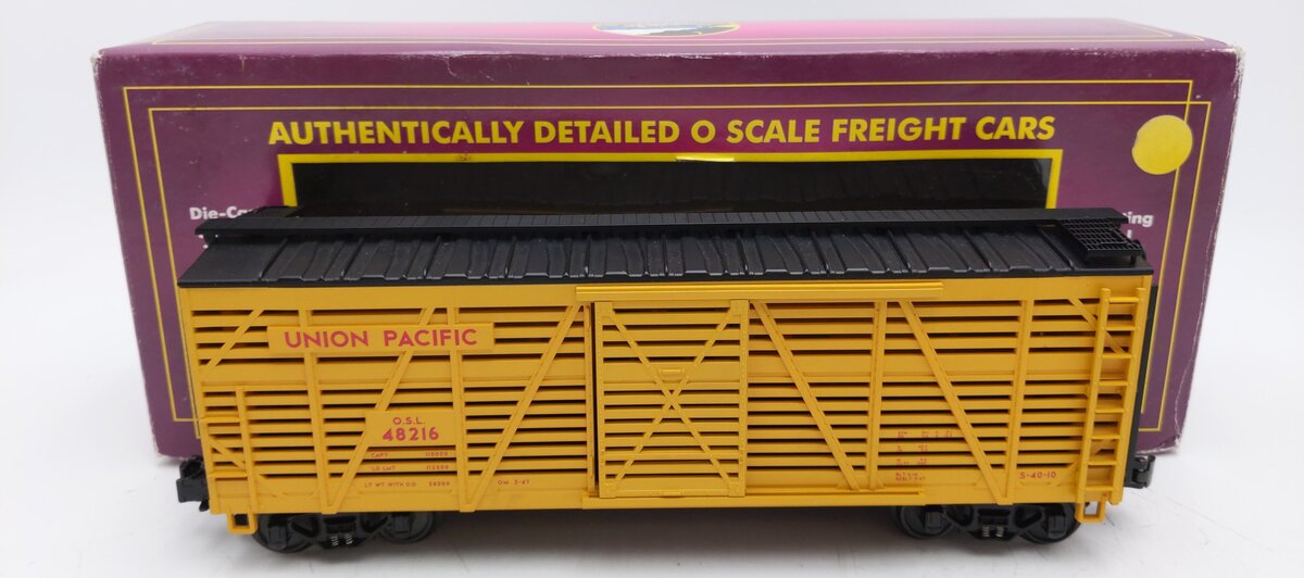 MTH 20-94516 O Gauge Union Pacific Steel Sided Stock Car #48219 LN/Box
