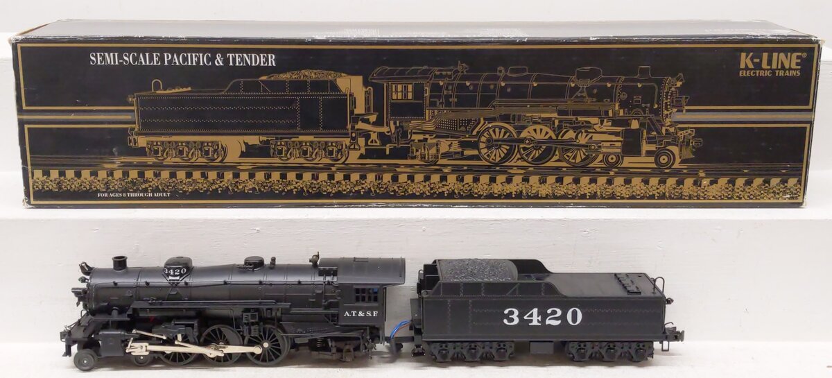 K-Line K3330-3420 O Atchison Topeka Santa Fe Steam Locomotive & Tender #3420 EX/Box