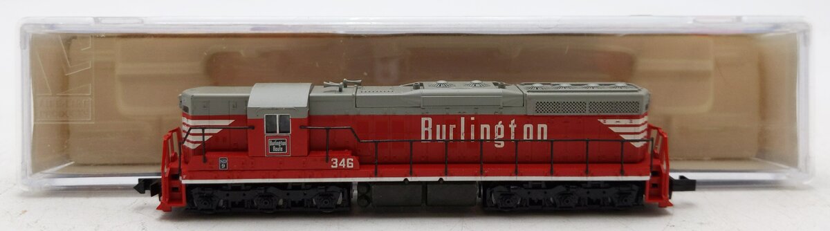 Life Like 7745 N Scale Burlington Route SD7 Powered Diesel Locomotive #346 EX/Box
