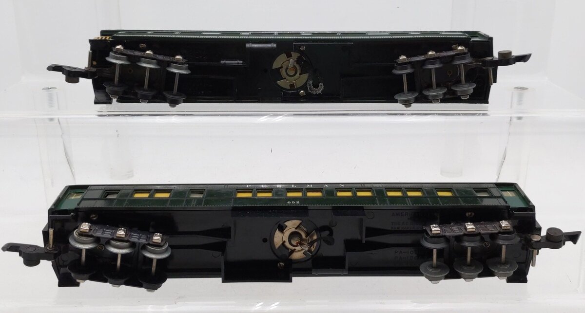 American Flyer S Gauge Assorted Passenger Cars: 652, 654 [2] VG/Box