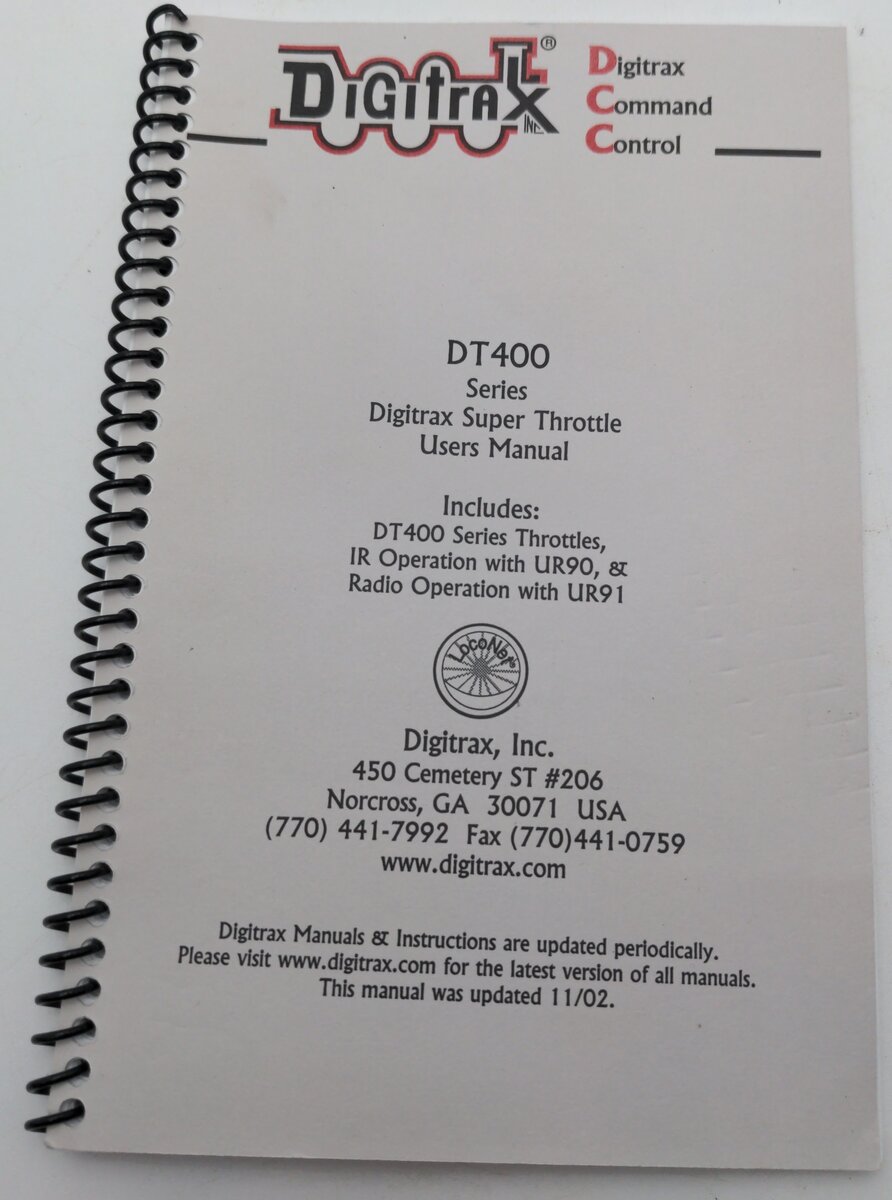 Digitrax DT400 Super Walkaround/IR Throttle EX/Box