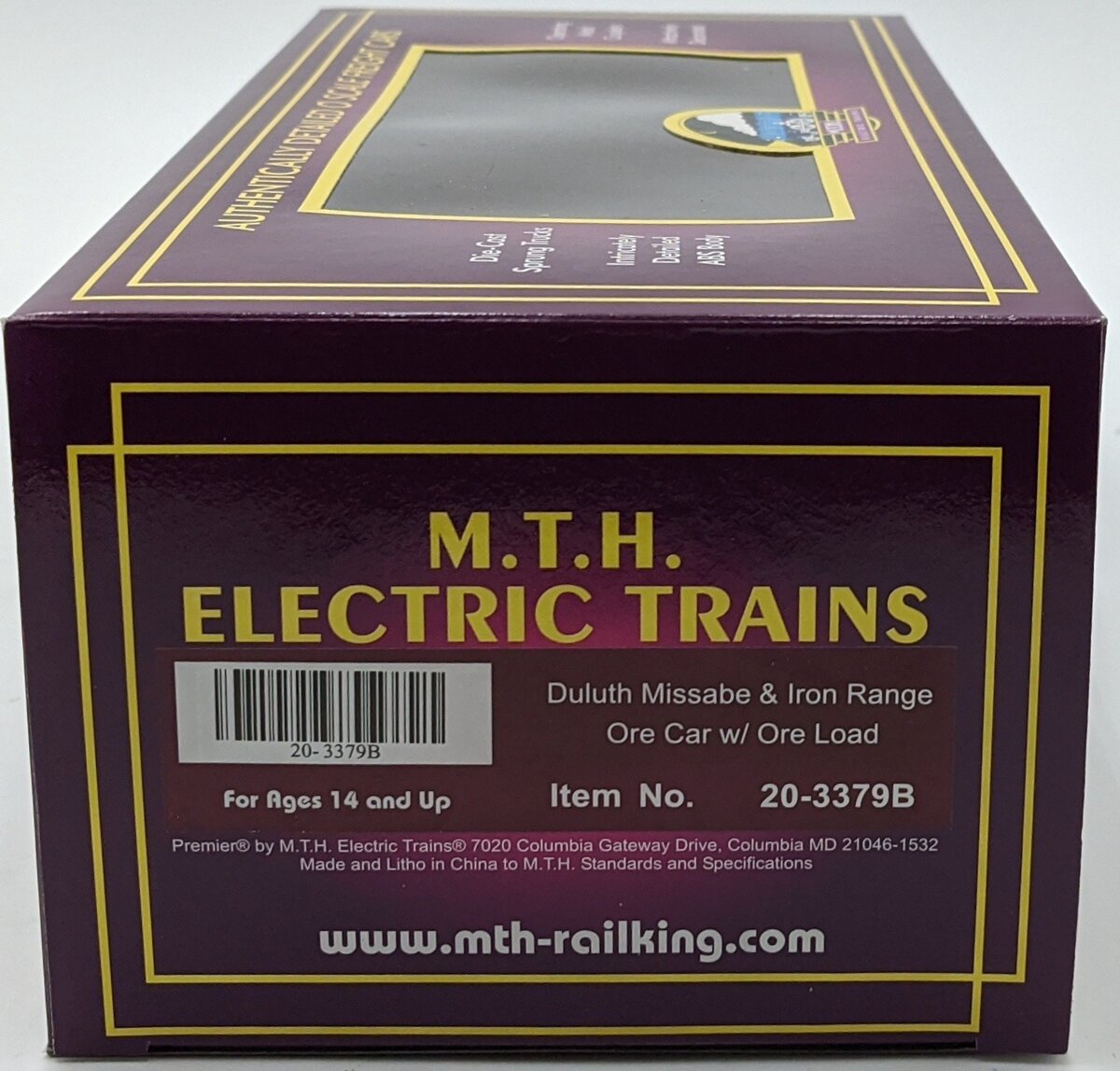 MTH 20-3379B O Gauge Duluth, Missabe & Iron Range Ore Car #28352 NIB