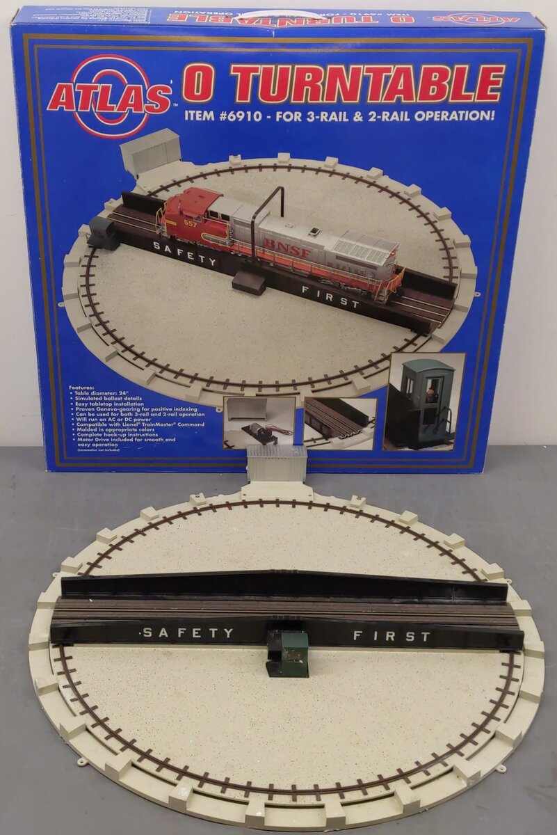 Atlas 6910 O Gauge Motorized 24 Inch Turntable EX/Box