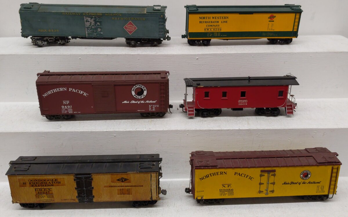 O (2-Rail) Assorted CUSTOM Freight Cars #6435,9497,16247,93056,1004,4206 [6]