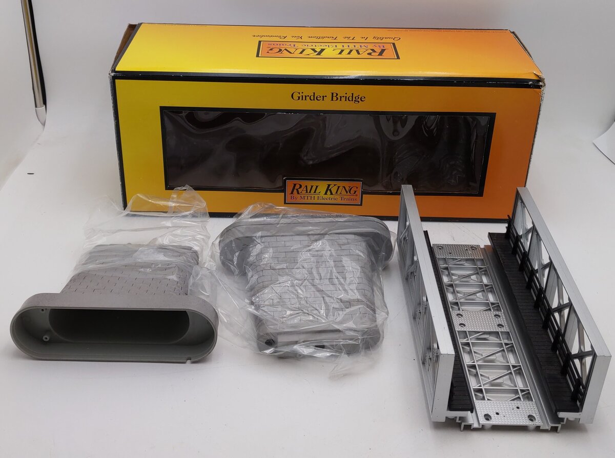 MTH 40-1102 O Scale Girder Bridge in Silver EX/Box
