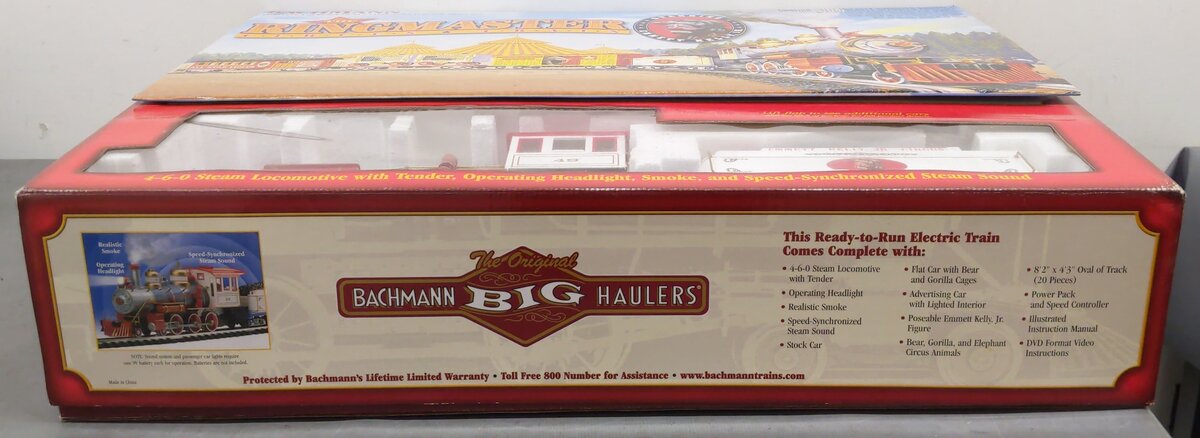 Bachmann 90020 G Scale Emmett Kelly Jr. Circus G Gauge Steam Train Set VG/Box