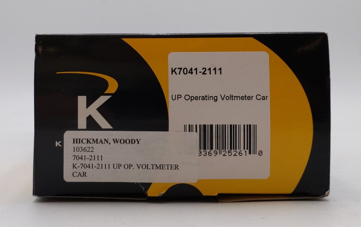 K-Line K7041-2111 O Gauge Union Pacific Operating Voltmeter Car #31747 LN/Box