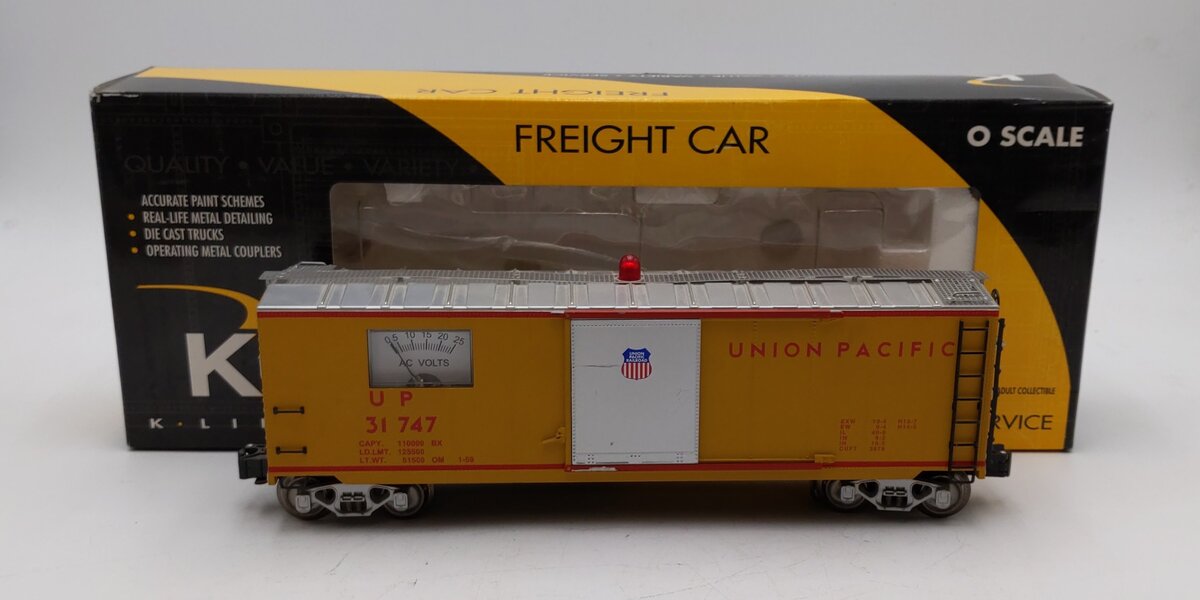 K-Line K7041-2111 O Gauge Union Pacific Operating Voltmeter Car #31747 LN/Box