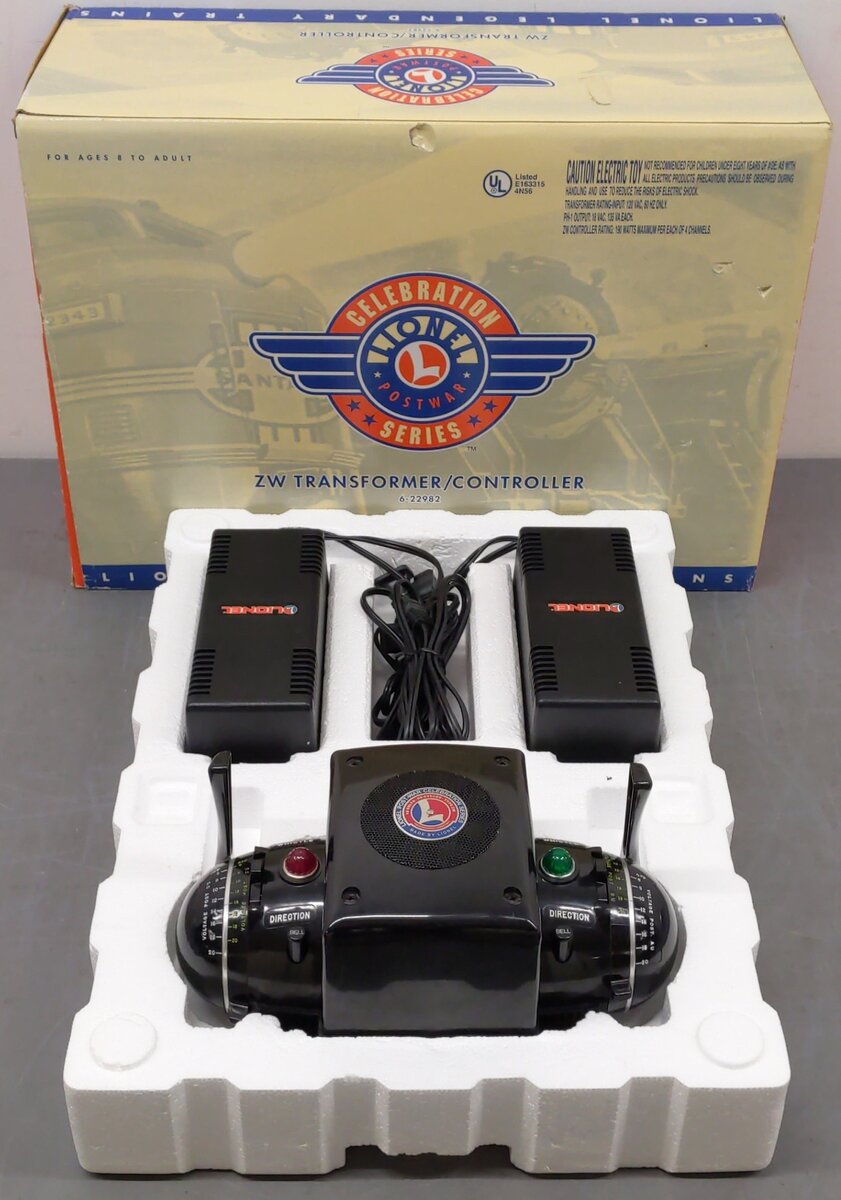 Lionel 6-22982 O ZW Postwar Celebration Series Controller & 2 Transformers Set EX/Box