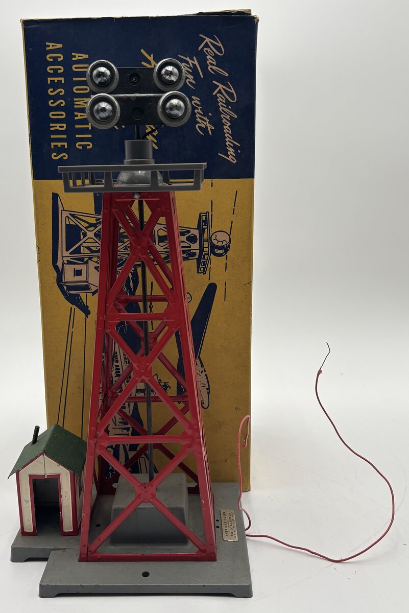 American Flyer 774 Vintage S Operating Floodlight Tower VG/Box