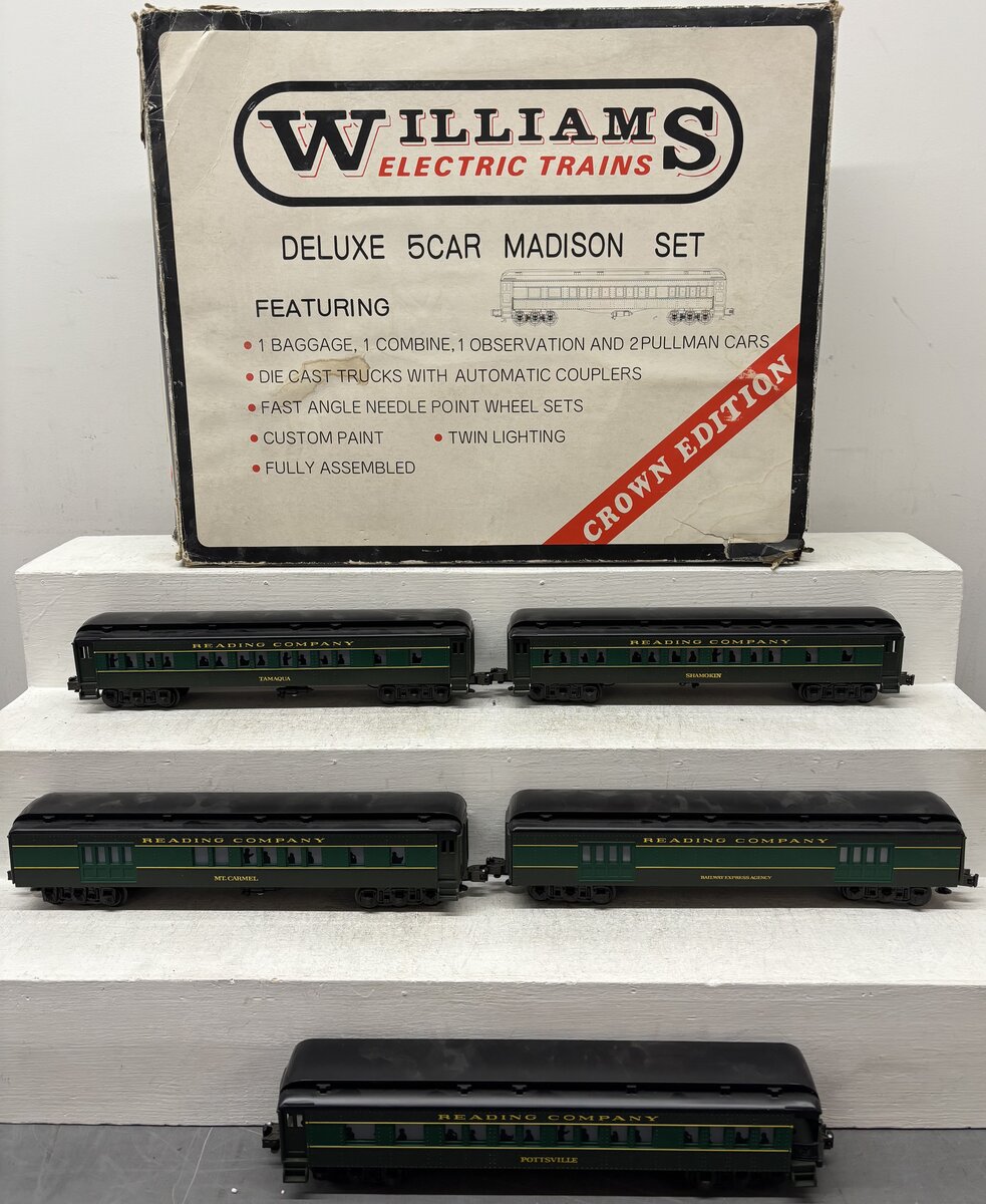 Williams 2513 O Gauge Reading Madison Passenger Set EX/Box