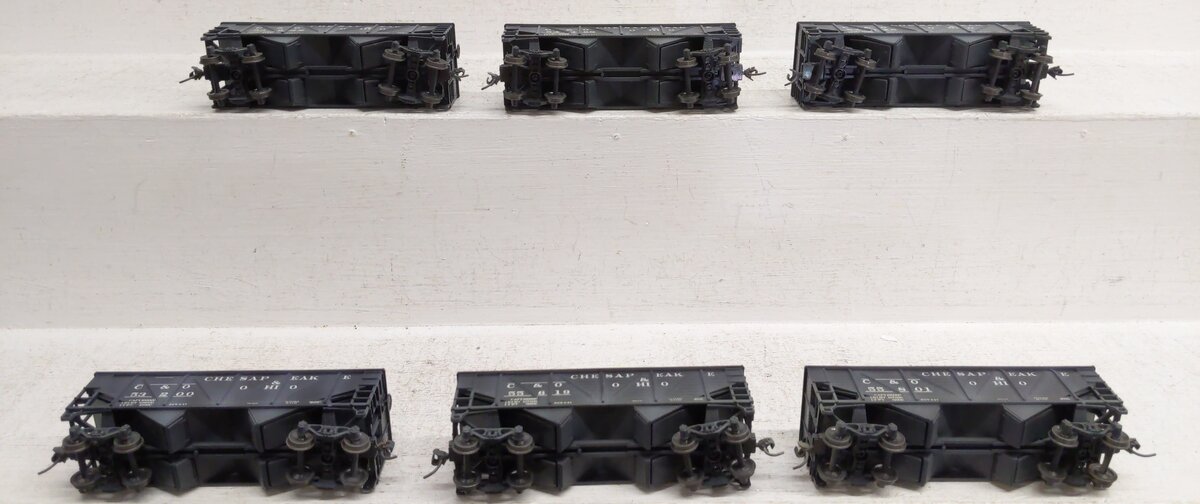 Athearn 91174 HO Weathered Chesapeake & Ohio 34' 2 Bay Hopper Cars (Set of 6) LN/Box