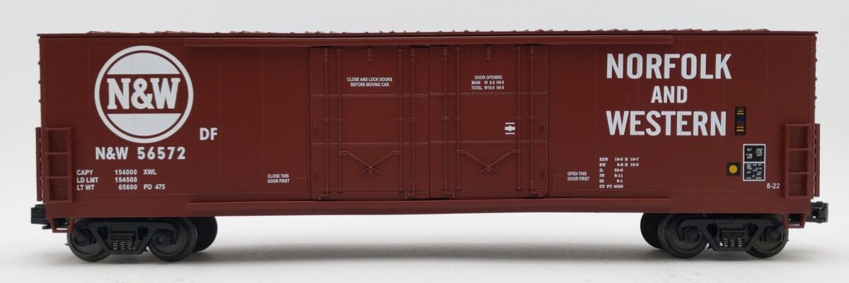 MTH 20-93033 O Gauge Norfolk & Western Double Plug Door Boxcar #56572 LN/Box
