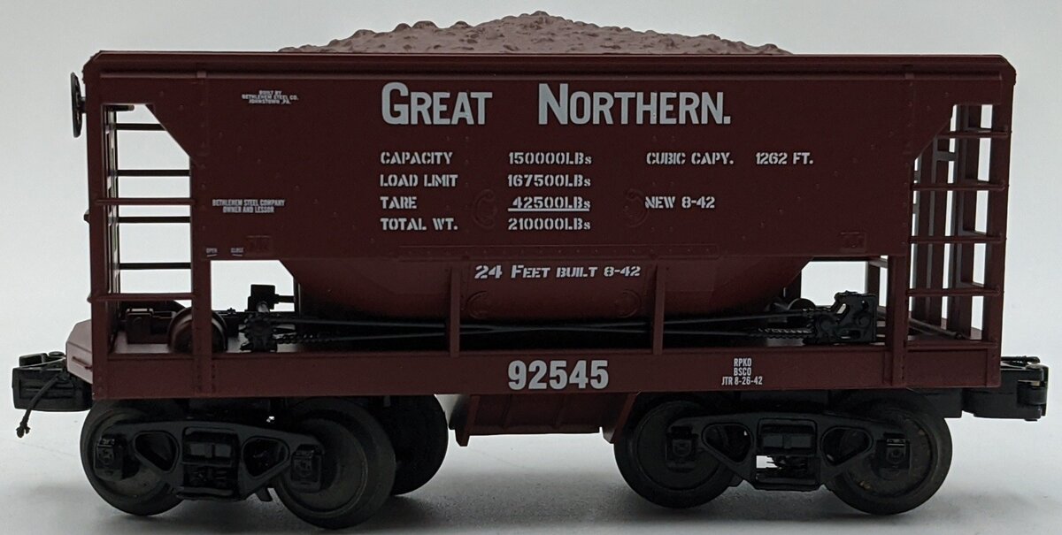 MTH 20-3387B O Great Northern Ore Car w/ Load #92545 NIB