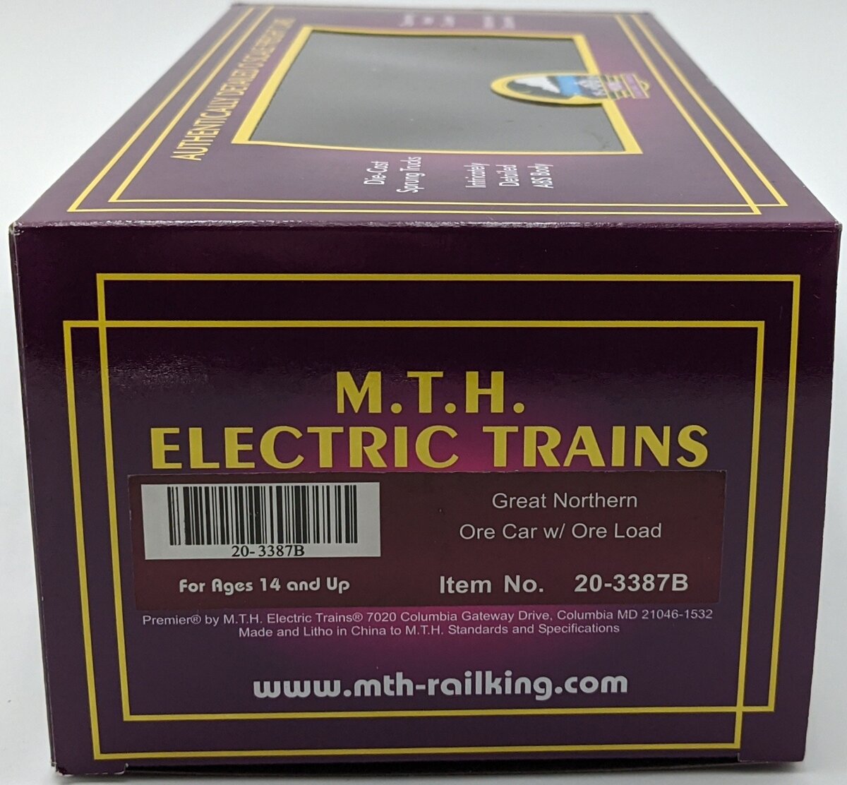 MTH 20-3387B O Great Northern Ore Car w/ Load #92545 NIB