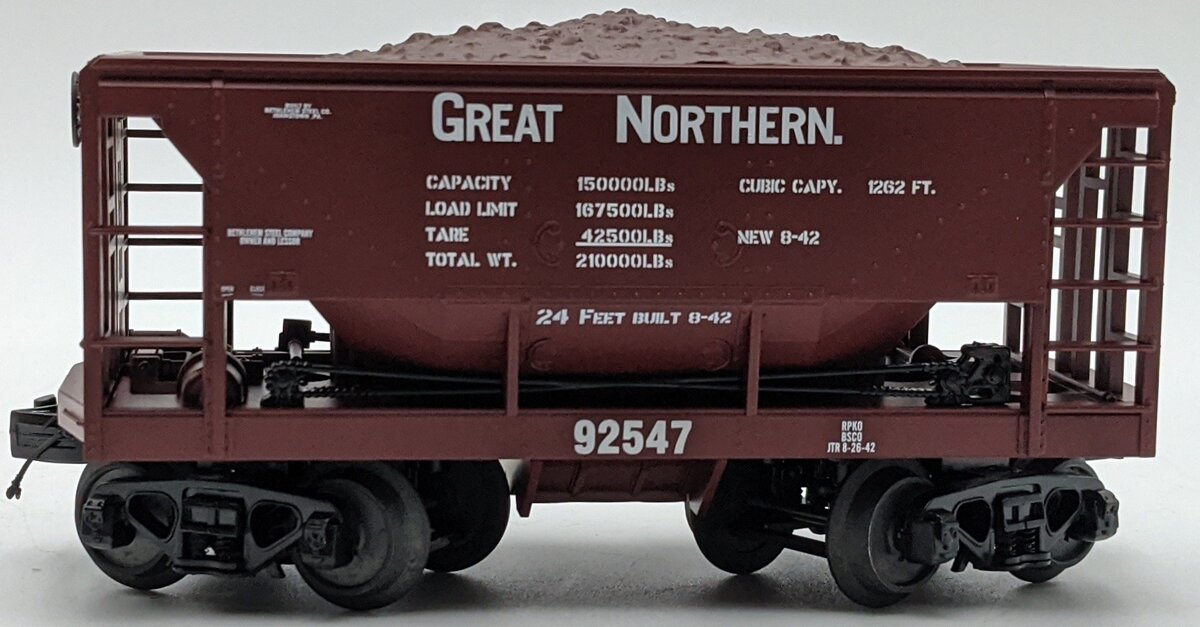 MTH 20-3387C O Great Northern Ore Car W/ Load #92547 NIB