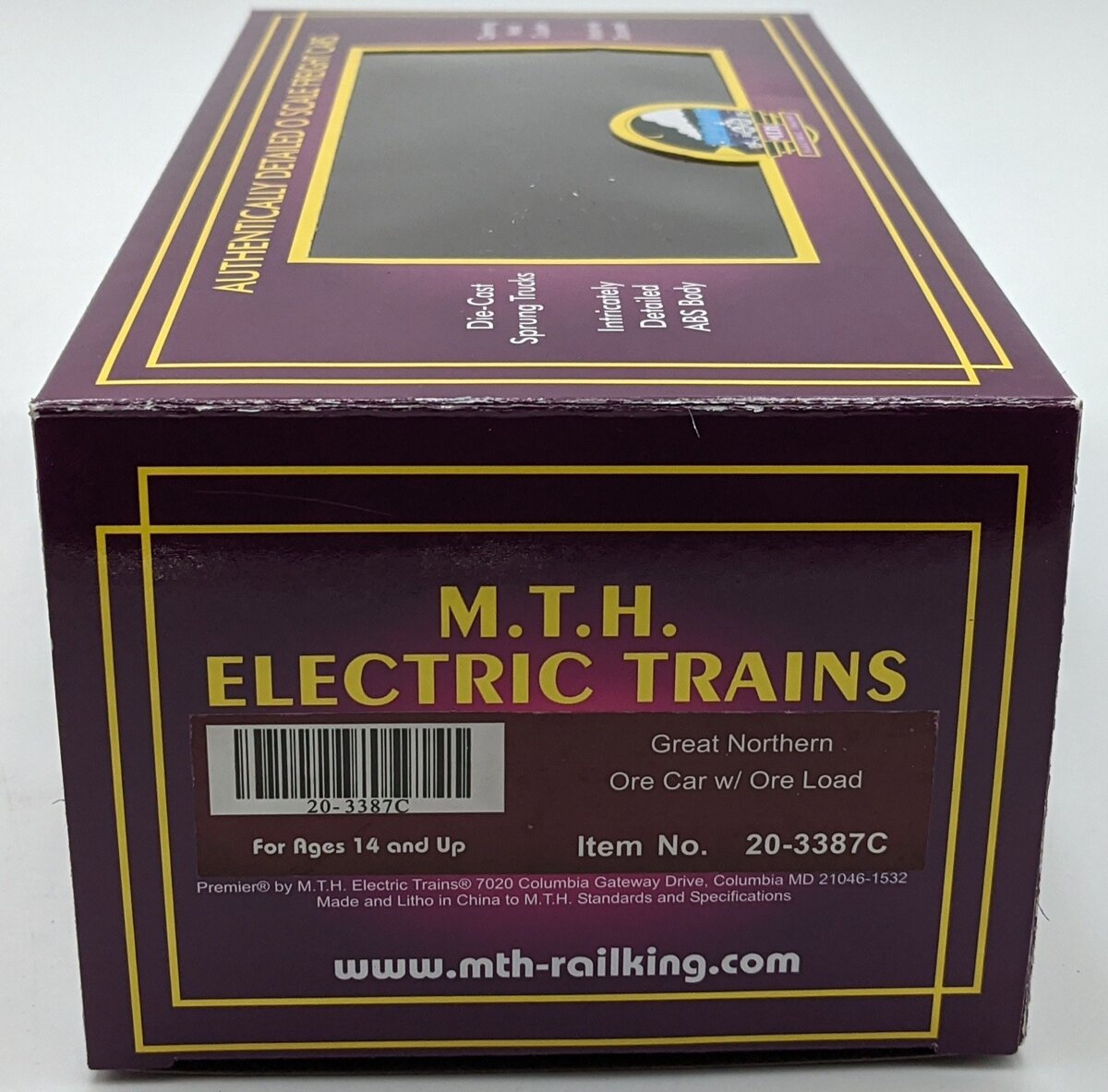 MTH 20-3387C O Great Northern Ore Car W/ Load #92547 NIB
