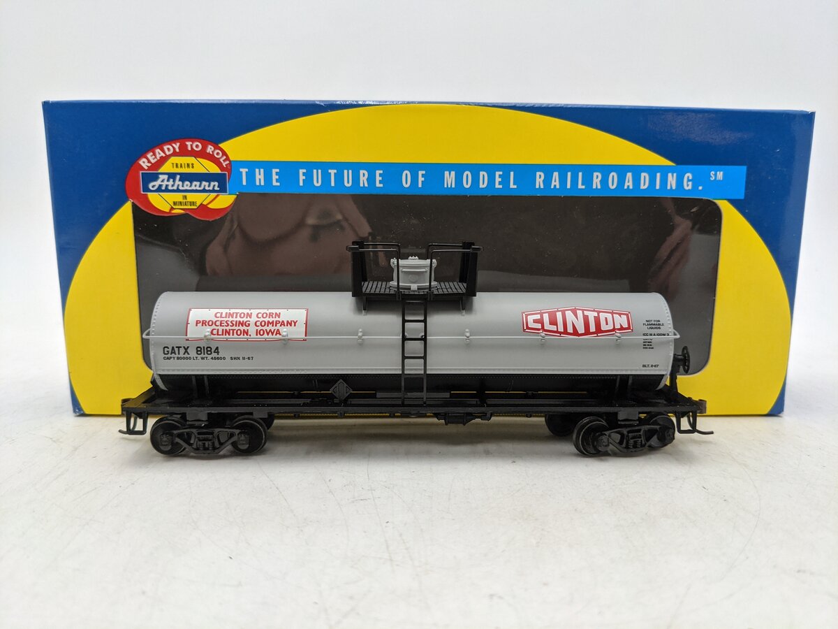 Athearn 7277 HO GATX Clinton Chemical Tank Car #8184 EX/Box