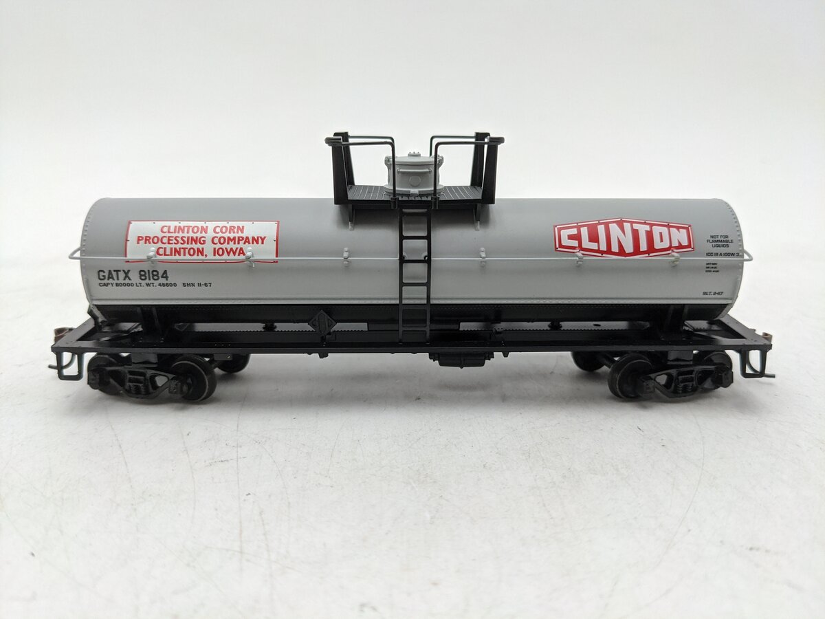 Athearn 7277 HO GATX Clinton Chemical Tank Car #8184 EX/Box