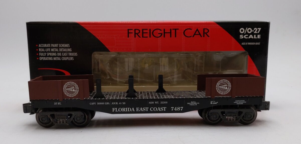 K-Line K661-1551 Florida East Coast Flat Car EX/Box