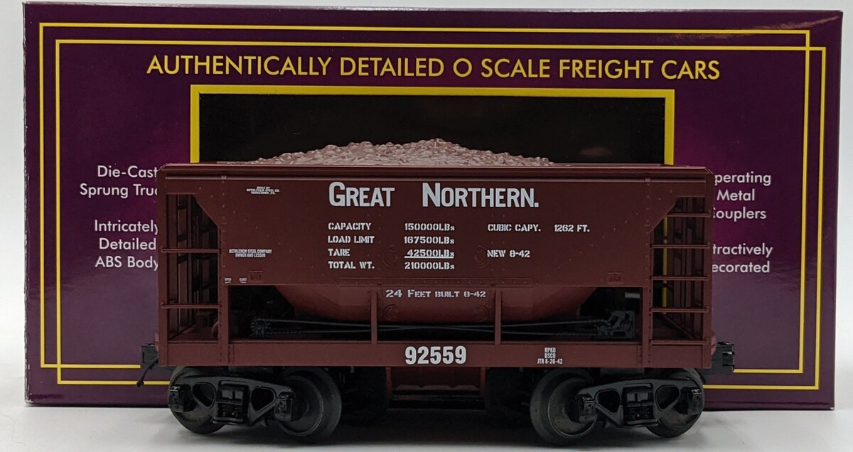 MTH 20-3387E Great Northern Ore Car W/ Load #92559 NIB
