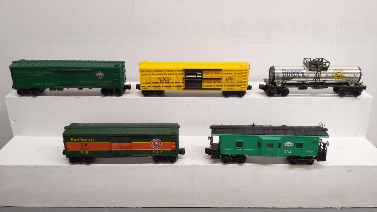 Lionel O Assorted Freight Cars 9174, 9773, 9863, 9772, 9154 [5] EX