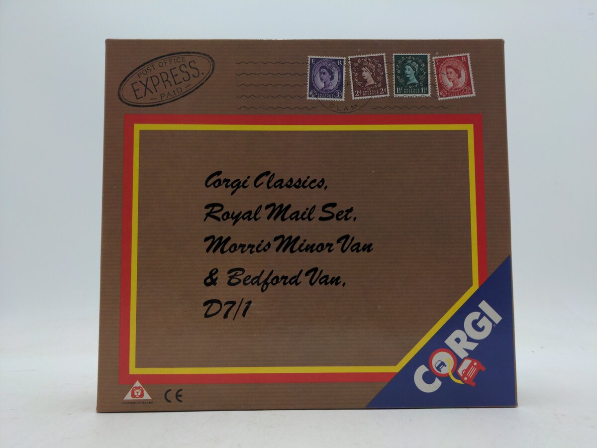 Corgi 481 1:43 Scale Royal Mail Set Morris Minor Van & Bedford Van D7/1 EX/Box
