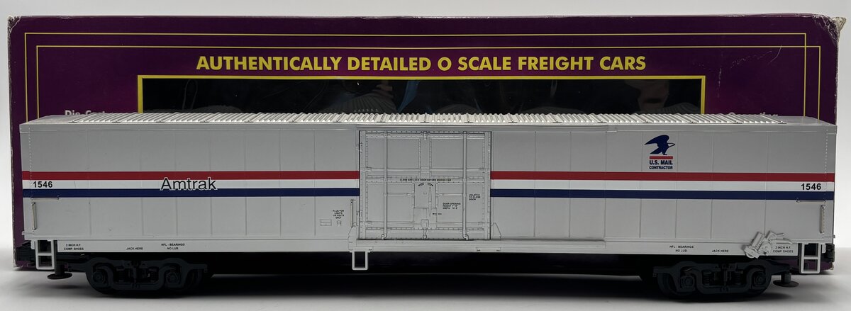 MTH 20-93027 O Gauge Amtrak 61' Mail Boxcar #1546 EX/Box