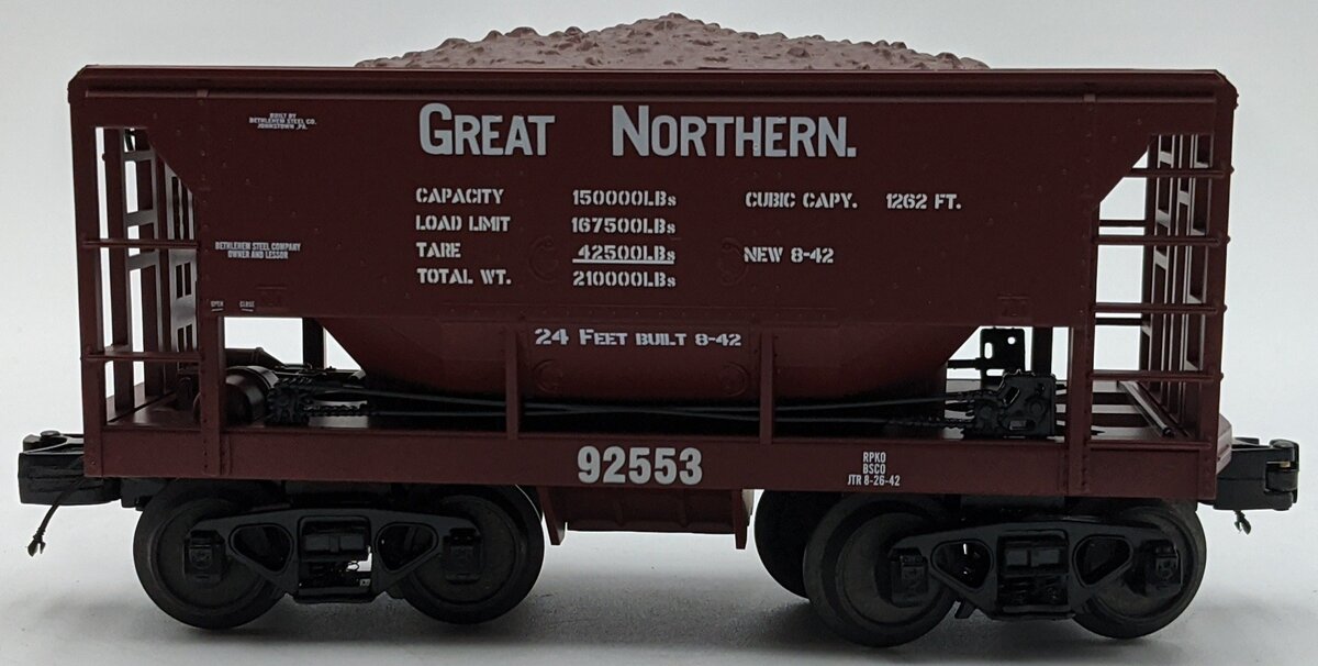 MTH 20-3387D O Great Northern Ore Car W/ Load #92553 NIB