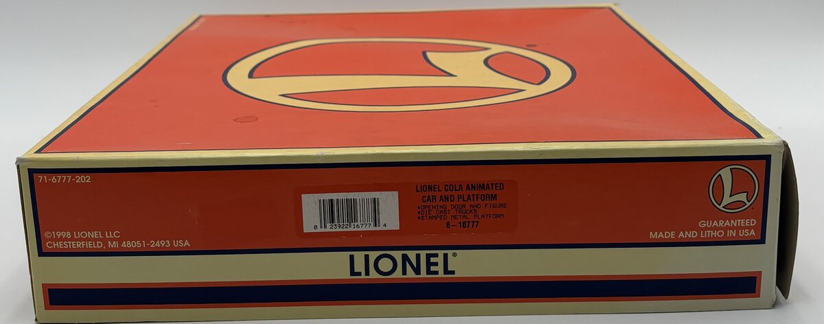 Lionel 6-16777 O Gauge Lionel Cola Operating Car EX/Box