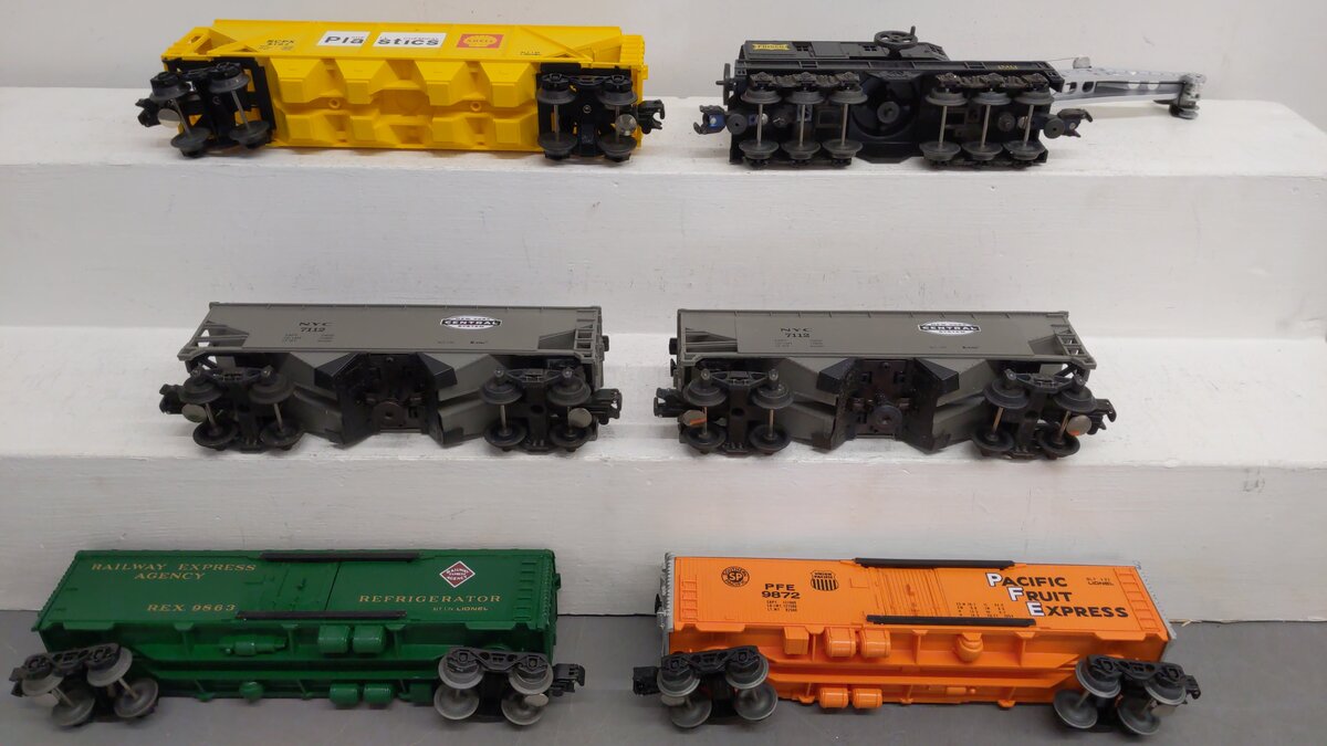 Assorted O Freight Cars K-7112, 6-19412, 6-9872, 6-9893, 6-6107 [6] EX/Box