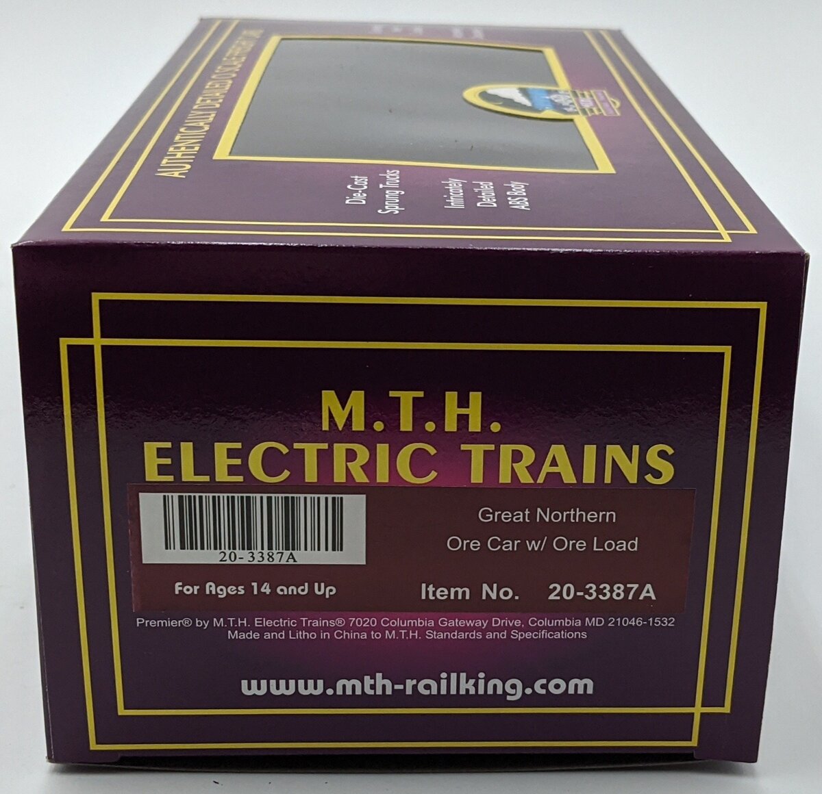 MTH 20-3387A O Great Northern Ore Car W/ Load #92532 NIB