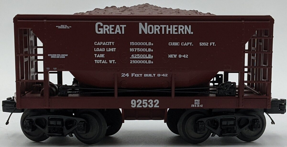 MTH 20-3387A O Great Northern Ore Car W/ Load #92532 NIB