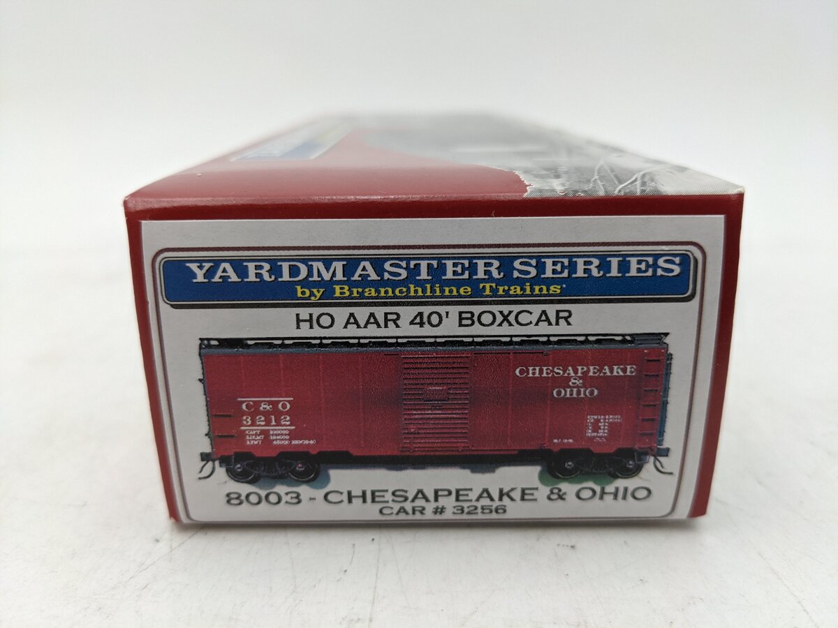 Branchline 8003 HO AAR 40' Chesapeake & Ohio Box Car #3256 Kit EX/Box