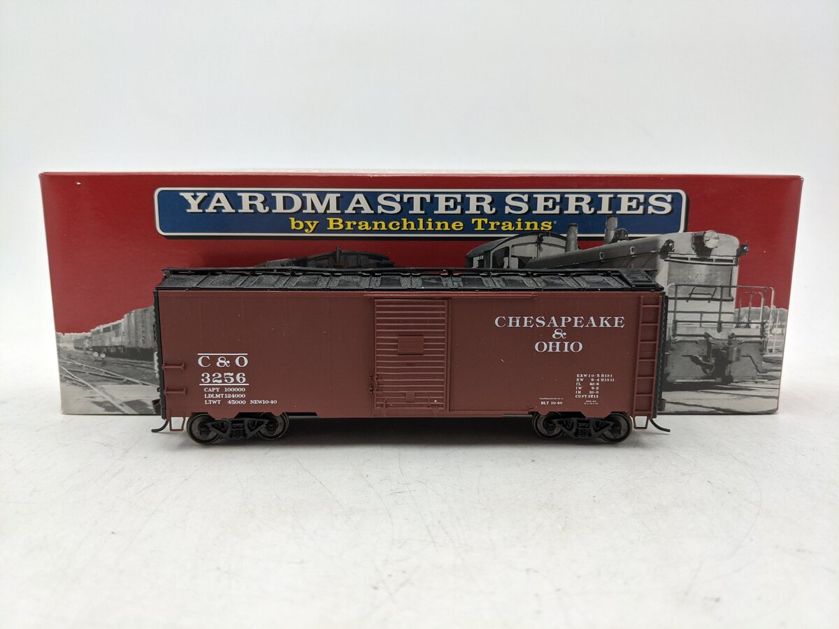 Branchline 8003 HO AAR 40' Chesapeake & Ohio Box Car #3256 Kit EX/Box