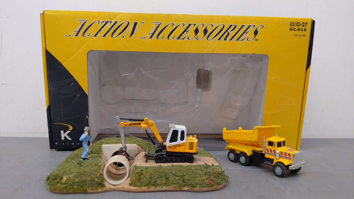 Lionel 6-21447 Backhoe Construction Scene EX/Box