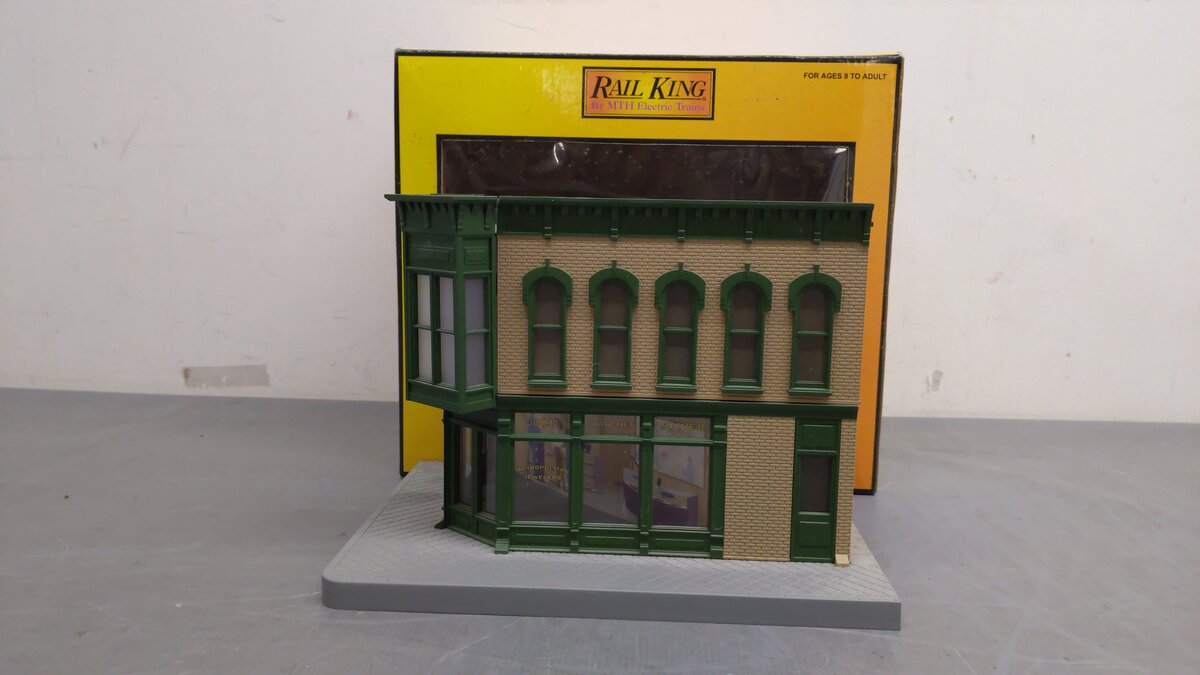 MTH 30-9035 O Gauge Jewelry Store Corner Building EX/Box