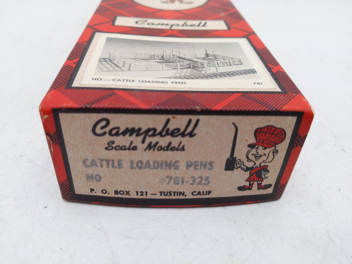 Campbell Scale Models 781 HO Cattle Loading Pens Kit EX/Box
