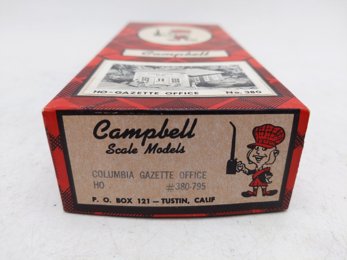 Campbell Scale Models 380-495 HO Columbia Gazette Office Building Kit EX/Box