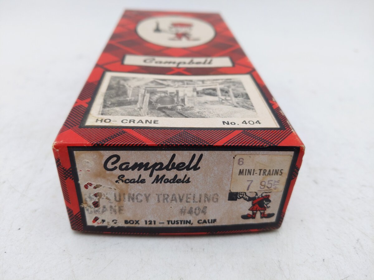Campbell Scale Models 404 HO Scale Traveling Crane Building Crafstman Kit EX/Box